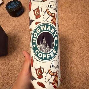 Hogwarts Coffee Tumbler with Owl Design